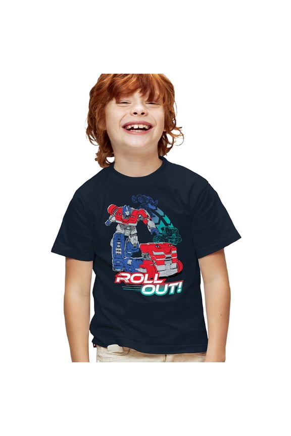 ONE Optimus Roll Out Kids T Shirt for Youth Boys and Girls, Navy, Medium