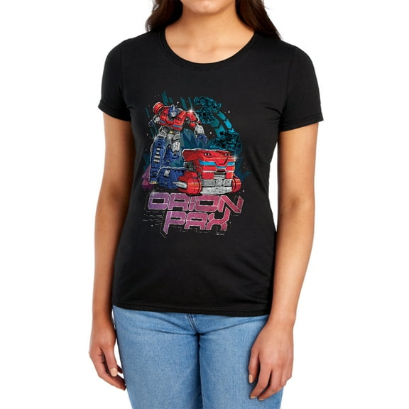 TRANSFORMERS ONE Orion Pax Retro Women's T Shirt, Black, 2X-Large