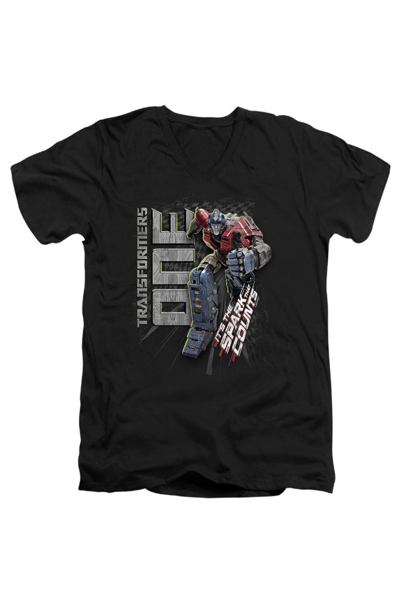 ONE Orion Pax Run Unisex Adult V-Neck T Shirt (2X-Large) Black