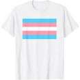 thumbnail image 1 of TRANSGENDER FLAG T-shirt Trans Pride T-ShirtMen's and women's pure cotton short-sleeved shirts, 1 of 7