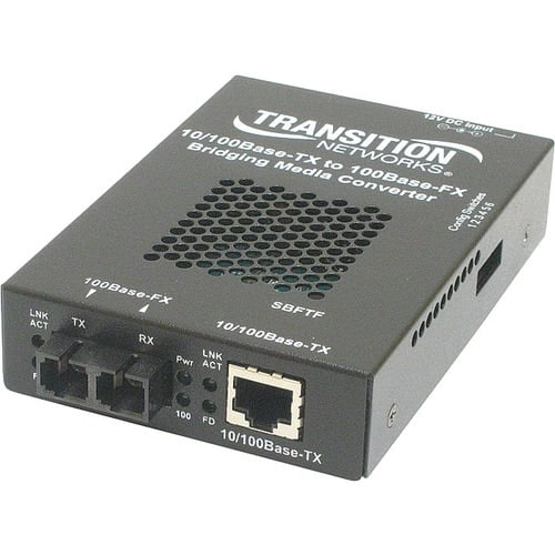 Transition Networks 10/100 Bridging 10/100base-tx To 100base-fx Media Converter - 1 X Rj-45 , 1 X Sc - 10/100base-tx, 100base-fx - Milan Technology Sbftf1013-105-na (sbftf1013105na)