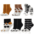 thumbnail image 1 of TRANSLINK 6 Packs Womens Cat Fuzzy Socks Non Slip Warm Cozy Soft Winter Slipper Socks Gift Size 5-9, 1 of 8