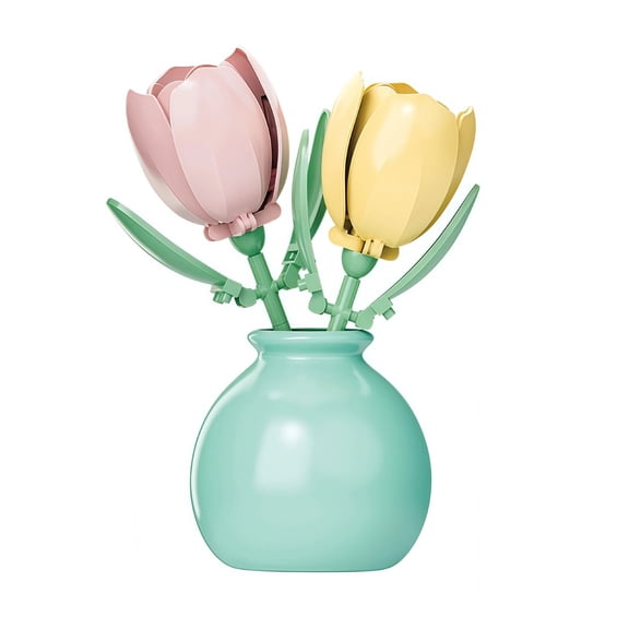 TRANSLINK Flower Building Blocks Toy for Home Decor and Display Birthday Gift for Lovers of Plants and Flowers