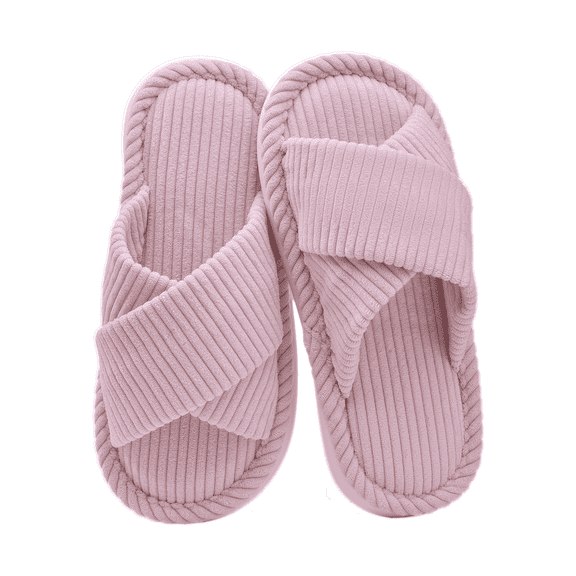 TRANSLINK Open Toe Slippers for Women Indoor Cozy Soft Lightweight Foam Slip On House Slides Shoes Gifts for Womens Her Mom