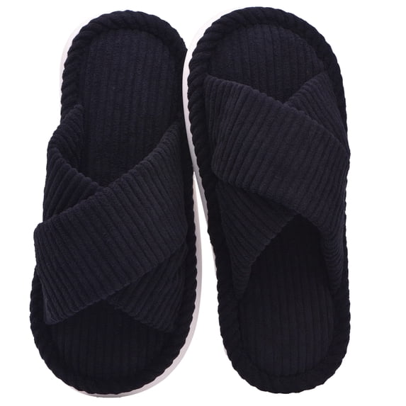 TRANSLINK Open Toe Slippers for Women Indoor Cozy Soft Lightweight Foam Slip On House Slides Shoes Gifts for Womens Her Mom