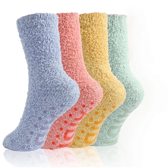 TRANSLINK Fuzzy Socks for Women Anti Slip Feature Warm Comfort Perfect as Her Gift Personal Relaxation