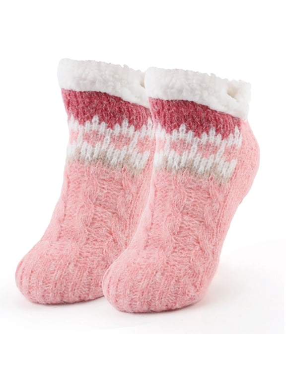 Slipper Socks for Women with Gripper Winter Socks Warm Cozy Xmas Gift