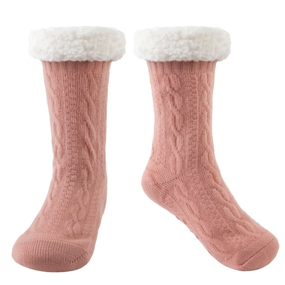TRANSLINK Slipper Socks for Women with Gripper Winter Non Slip Thick Fuzzy Socks Warm Cozy Christmas Gift