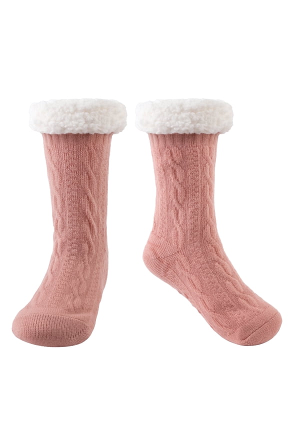 Slipper Socks for Women with Gripper Winter Non Slip Thick Fuzzy Socks Warm Cozy Christmas Gift
