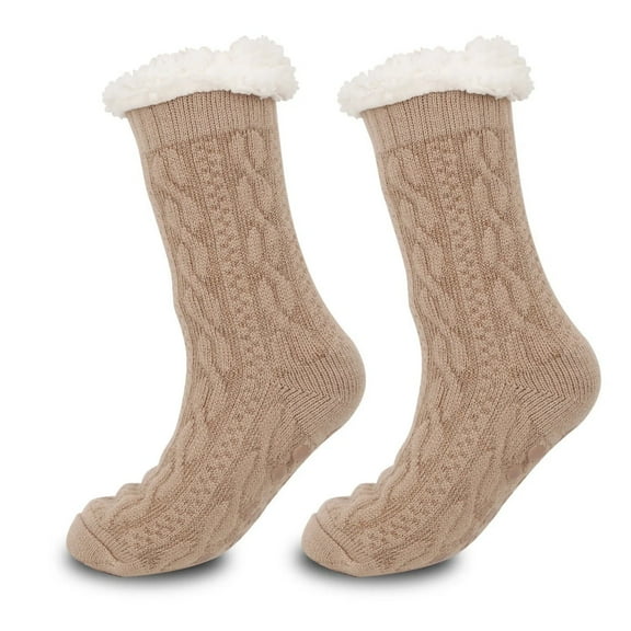 TRANSLINK Slipper Socks for Women with Gripper Winter Non Slip Thick Fuzzy Socks Warm Cozy Christmas Gift