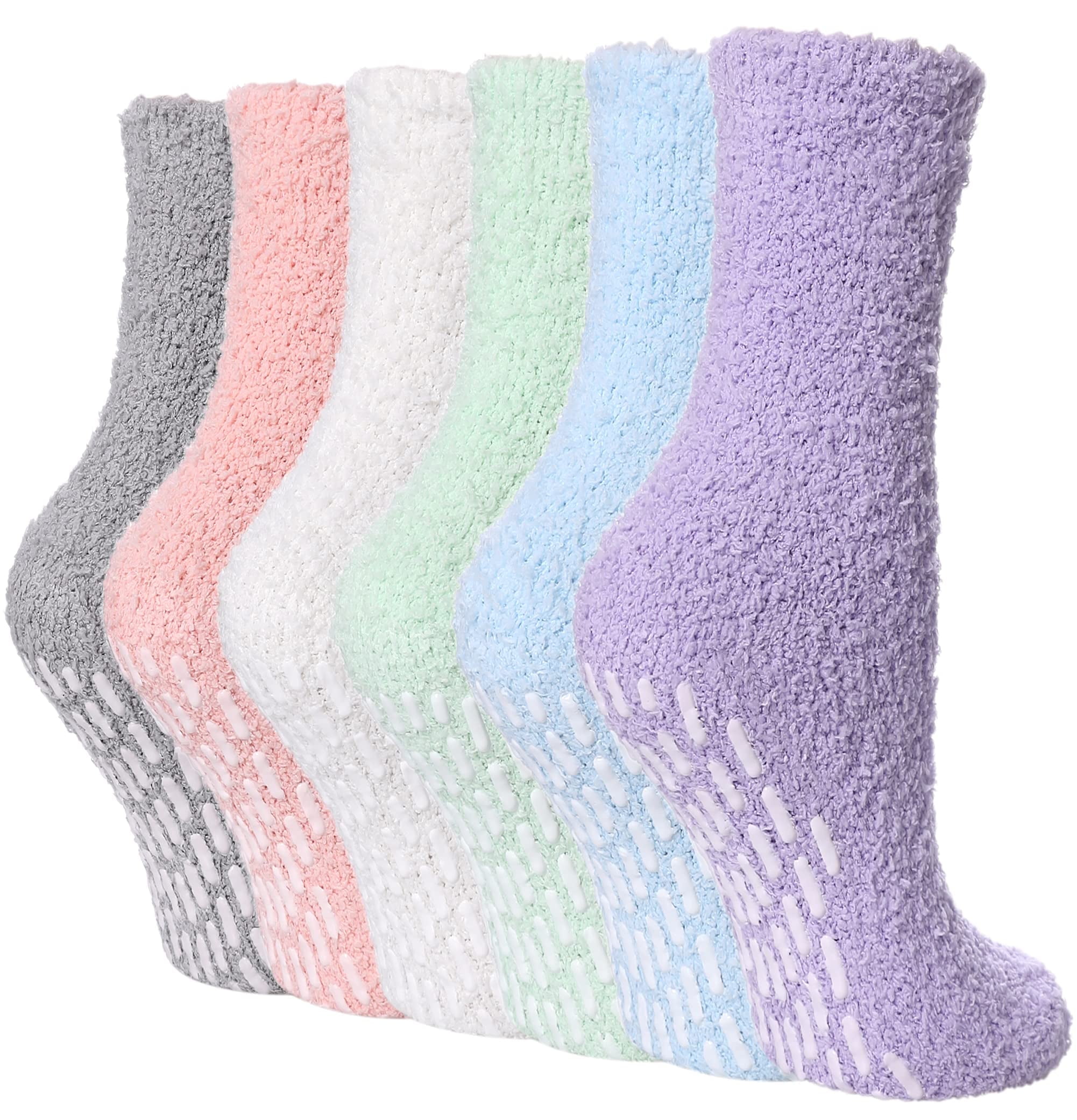 Womens Fuzzy Socks Cozy Fluffy Winter Warm Slipper Socks Microfiber Soft Home Sleeping Crew Socks