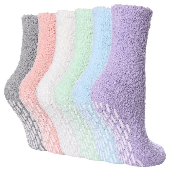 TRANSLINK Womens Fuzzy Socks Cozy Fluffy Winter Warm Slipper Socks Microfiber Soft Home Sleeping Crew Socks
