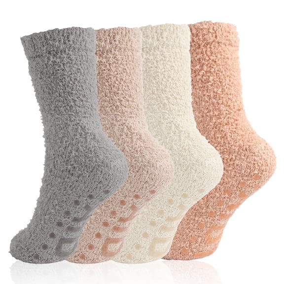 TRANSLINK Fuzzy Socks for Women Anti Slip Feature Warm Comfort Perfect as Her Gift Personal Relaxation