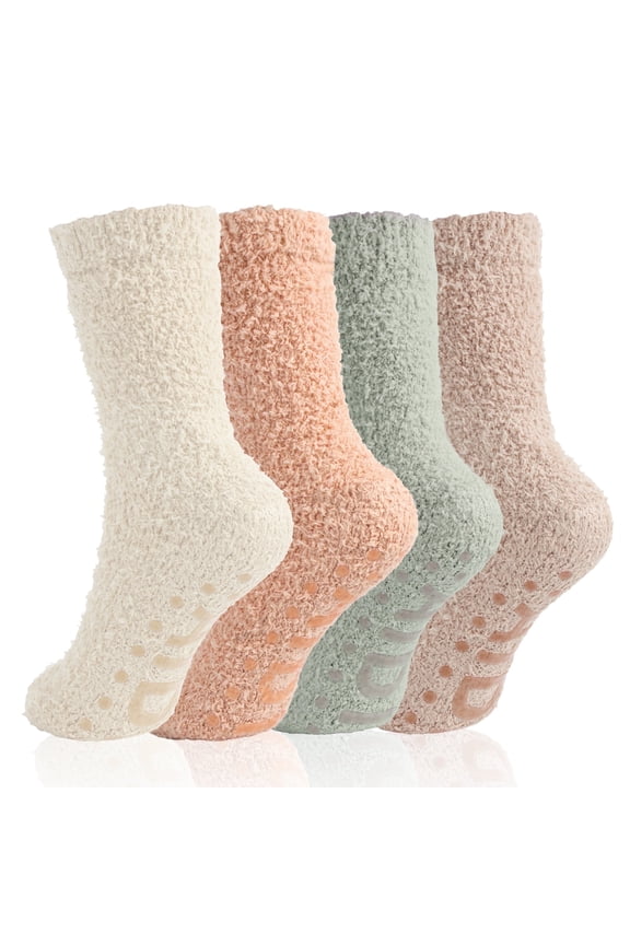 Fuzzy Socks for Women Warm Comfort Anti Slip Socks Great for Cold Seasons Home Safety