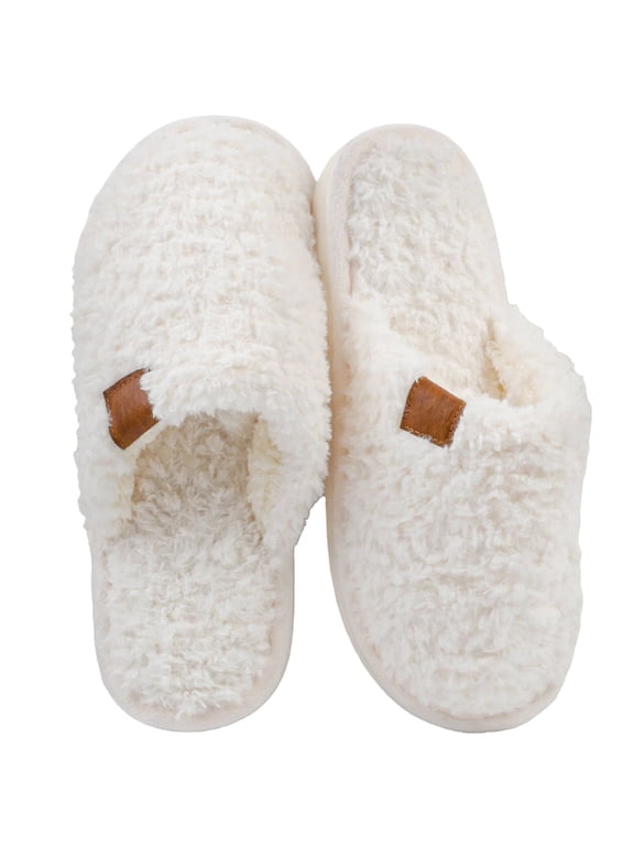 Women Fuzzy Slippers Fluffy Winter Memory Foam House Shoes Indoor and Outdoor