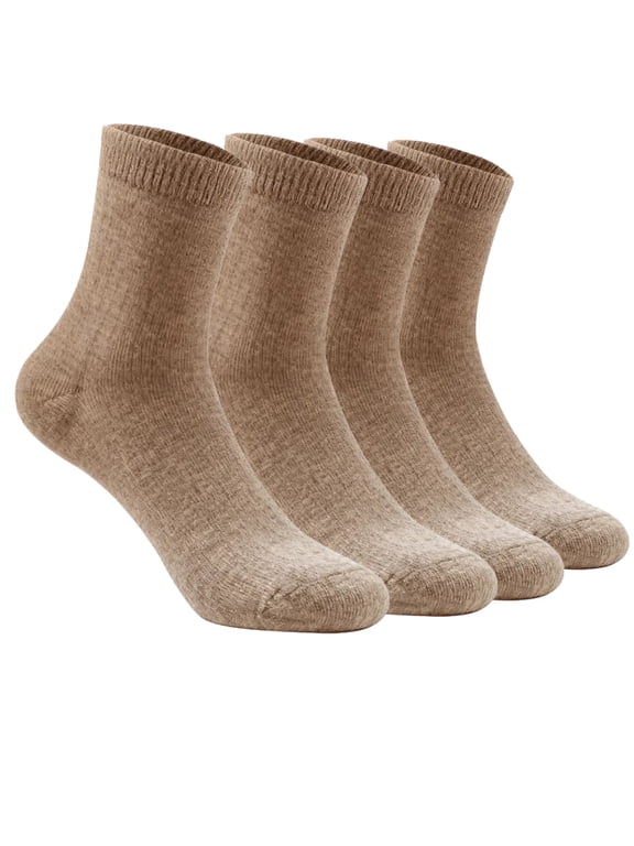 4 Pairs Men Women Merino Wool Hiking Socks Thermal Warm Crew Winter Boot Sock Gift Comfy Boot Work Socks
