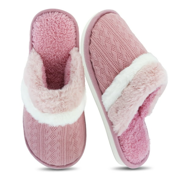 TRANSLINK Fuzzy Slippers for women Ultra Soft Memory Foam Comfort for Indoor Outdoor Use Perfect Gift for Birthdays Mothers Day
