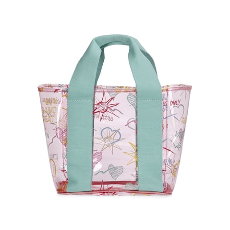 No Boundaries Women's Clear Mini Tote, Multi Color