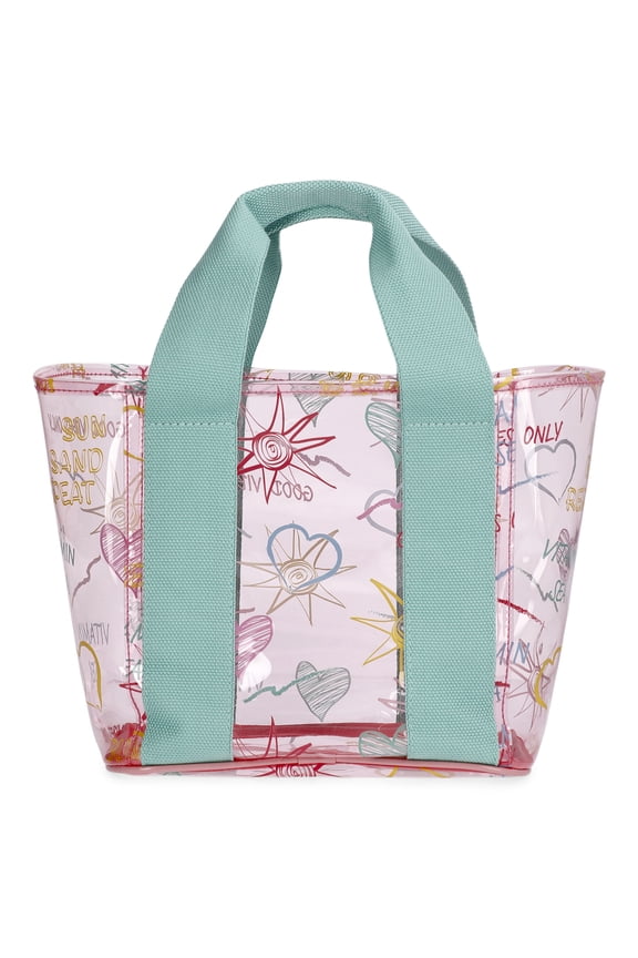 Women's Clear Mini Tote, Multicolor