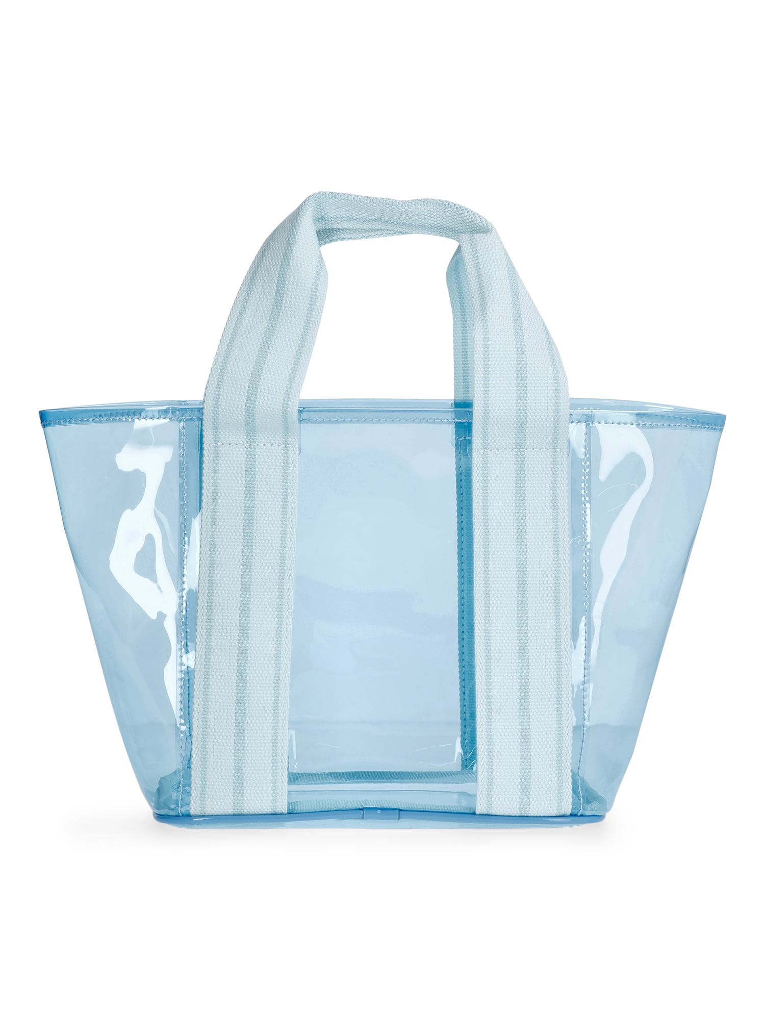 No Boundaries Women's Clear Mini Tote, Blue