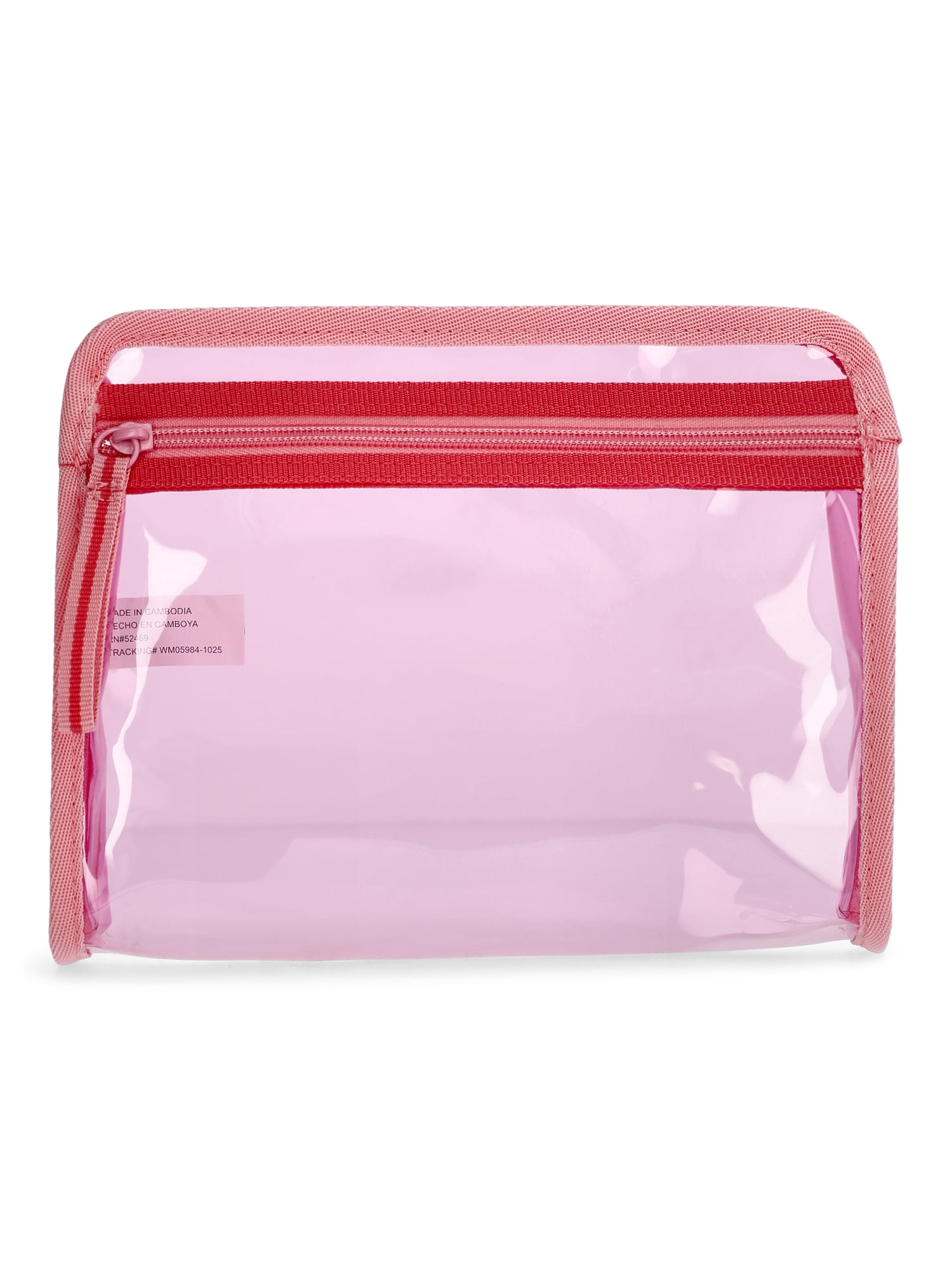 No Boundaries Women's Clear Beach Pouch, Pink