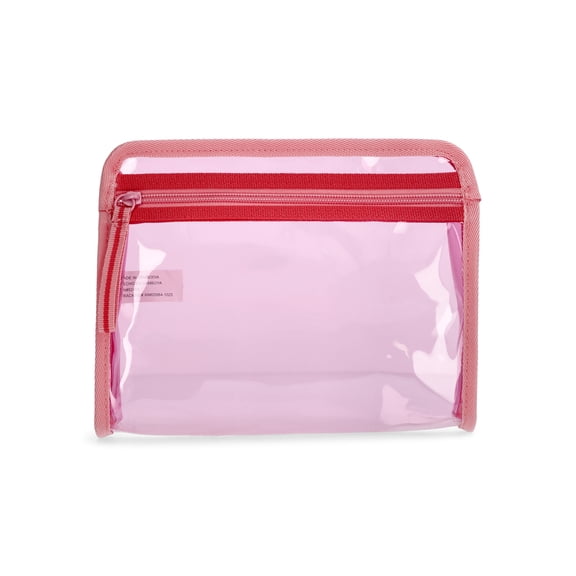 No Boundaries Women's Clear Beach Pouch, Pink