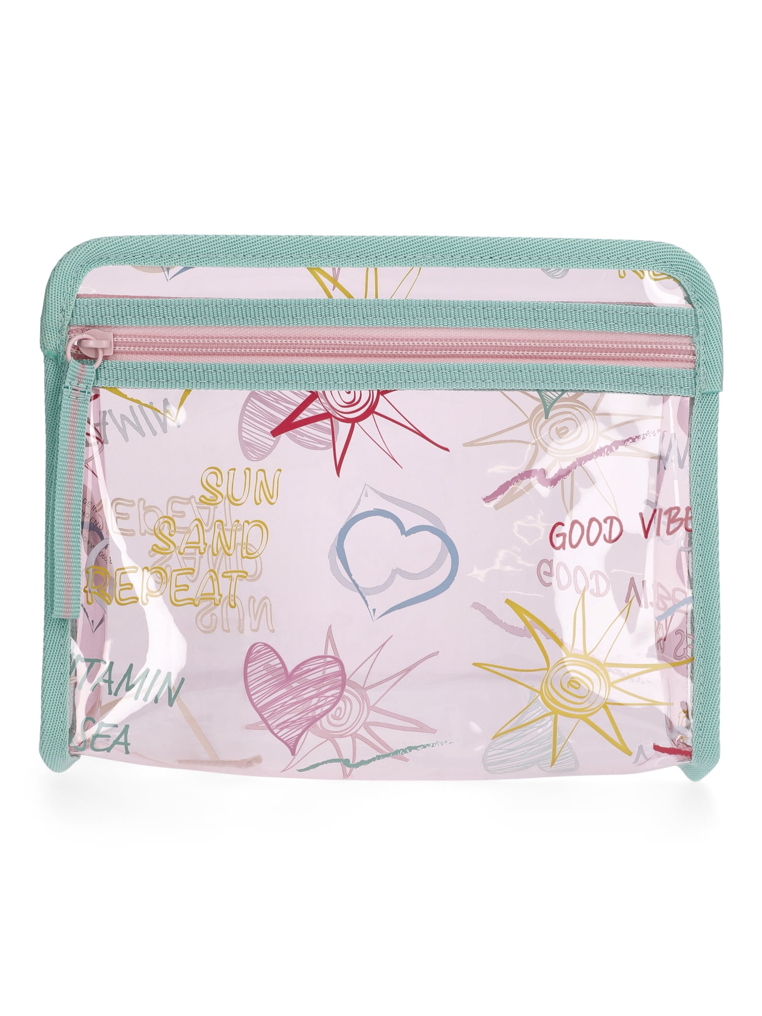No Boundaries Women's Beach Pouch,  Clear Multicolor