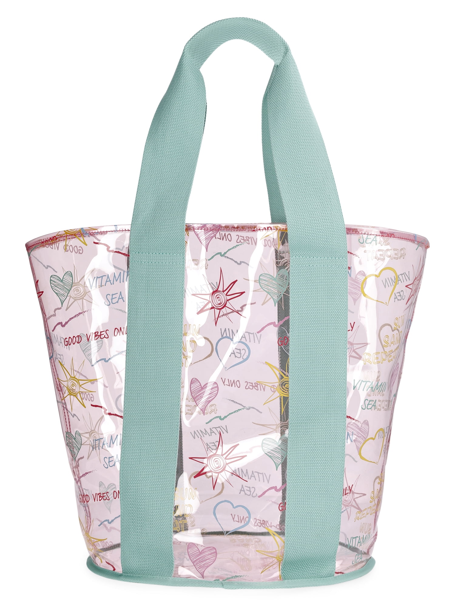 Clear Beach Tote, Multicolor, Women's