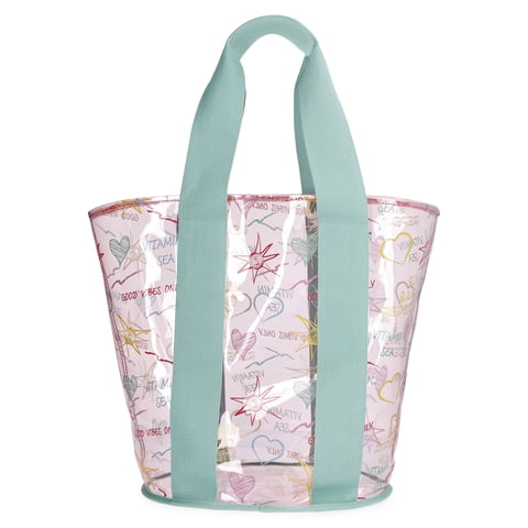 Clear Beach Tote, Multicolor, Women's