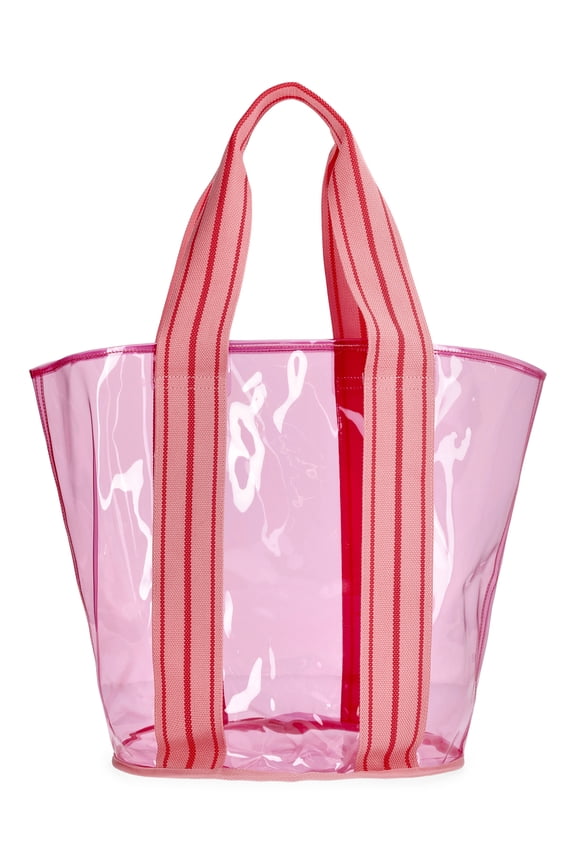 Women's Clear Beach Tote, Pink