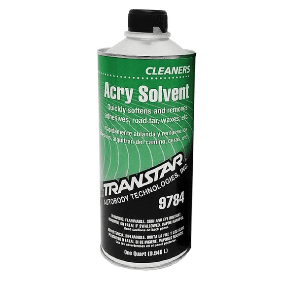 Transtar 9784 Acry Solvent Adhesive Cleaner, Quart, Automotive Safe