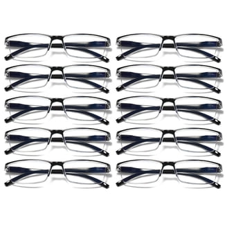 BONCAMOR, Reading Glasses, Blue Light Blocking, 5 Pack, Spring Hinge ...