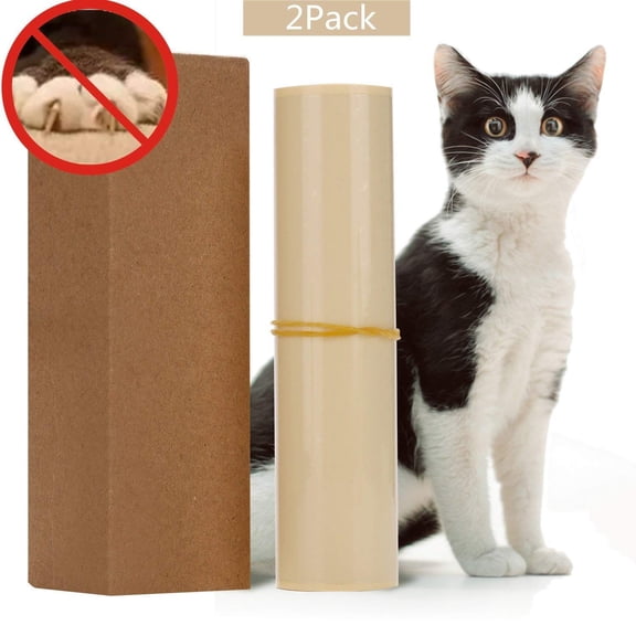 TRARIND 2PCS/Set Cat Scratch Furniture Clear Premium Heavy Duty Flexible Vinyl Pet Couch Protector Guards for Protecting Your Furniture Stops Scratching Cats Furniture Protector