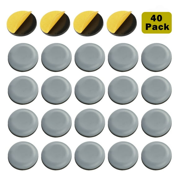TRARIND 40 Pack Self-Stick Furniture Sliders,1 Inch Furniture Glides for Carpet,Furniture Moving Pads for Furniture-Adhesive Carpet Sliders