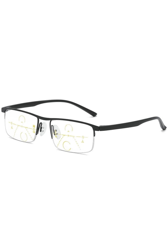 Anti-blue Light Reading Glasses Smart Zoom Progressive Multi-Focus Computer Readers for Women Men Rectangular Eyewear Lightweight Magnification Presbyopia Eyeglasses