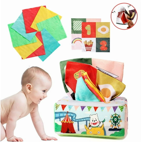 TRARIND Baby Toys 6 to 12 Months - Montessori Toys for Babies 6-12 Months - Infant Newborn Sensory Baby Tissue Box Toys for 1 Year Old Boys Girls Kids Early Learning Toys Baby Gifts