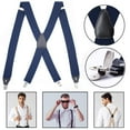 thumbnail image 1 of TRARIND Heavy Duty Clip Suspenders for Men, Men's Adjustable X Back Mens Suspenders Straps with Clips for Work Wedding Party, 1 of 6