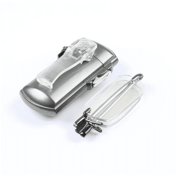 TRARIND Portable Folding Reading Glasses With Case Belt Clip Presbyopic Readers Blue Light Blocking,Rimless Computer Readers for Women Men Lightweight & Comfortable Anti Glare