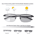 thumbnail image 1 of TRARIND Progressive Multifocus Reading Glasses Blue Light Blocking Sunglasses, Fashion Rectangular Readers for Women Men Lightweight & Comfortable Anti Glare +1.00~4.00, 1 of 8