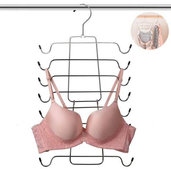 TRARIND Tank Tops Hanger Bra Hangers Space Saving Hanger Metal Folding Closet Organizer for Tank Tops, Cami, Bras, Bathing Suits, Belts, Ties