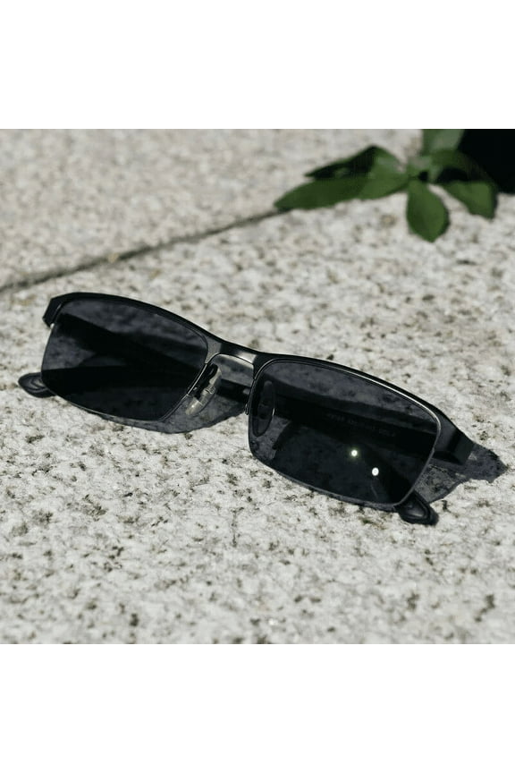 Transition Photochromic Reading Glasses Blue Light Blocking, Fashion Rectangular Computer Readers Half Rimless Sunglasses for Women Men Lightweight & Comfortable Anti Glare