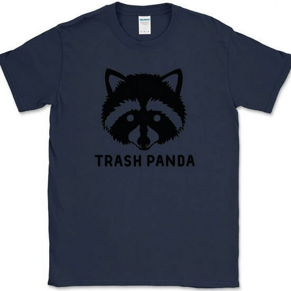 TRASH PANDA T-Shirt Funny Racoon Humor Animal Novelty Tee - Navy, S