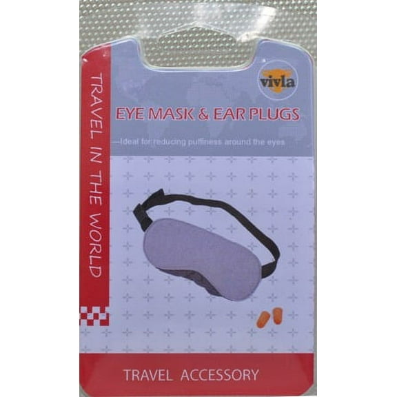 TRAVEL EYE MASK WITH EAR PLUG