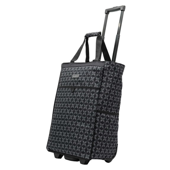 TRAVELAND 20'' Retractable Handle Travel Bag, Black