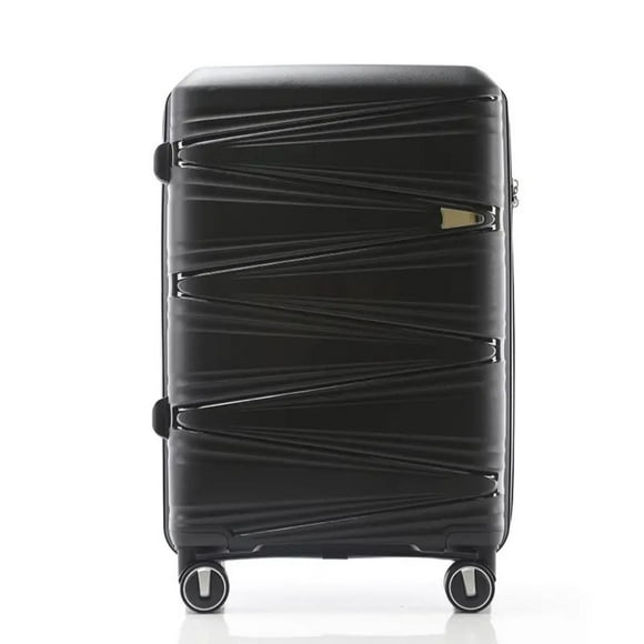 TRAVLR 100% PP Break Resistant Lightweight Expandable 20" Carry-on Cabin Luggage Trolley, Black.