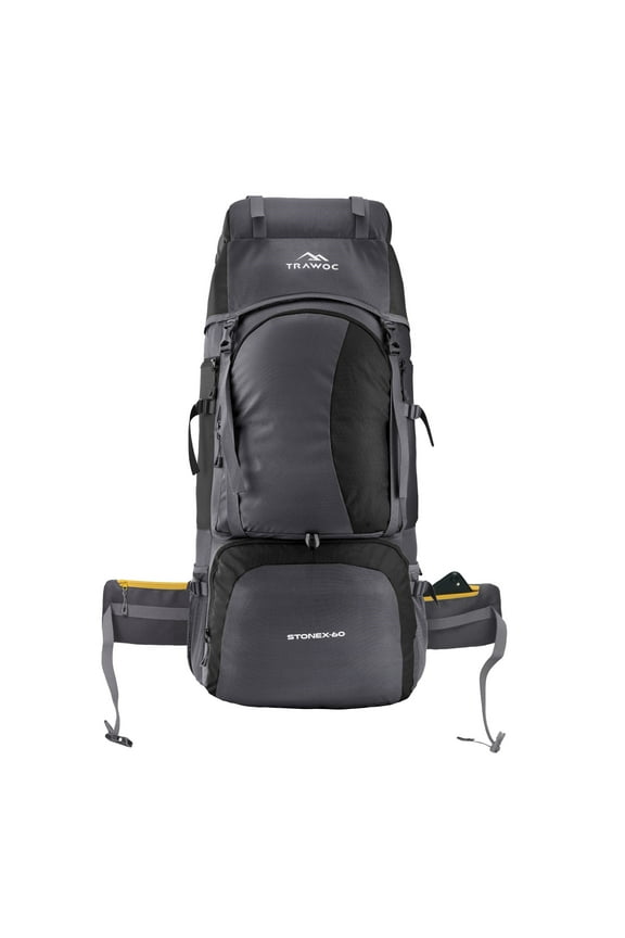 STONEX 60 Ltr Travel Backpack Trekking Rucksack bag for Men & Women Travel Camping Hiking Backpack, Black