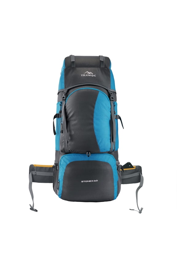 STONEX 60 Ltr Travel Backpack Trekking Rucksack bag for Men & Women Travel Camping Hiking Backpack, Sky Blue