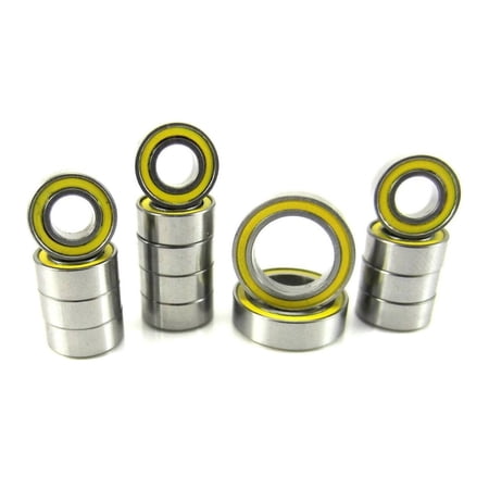 TRB RC Precision Ball Bearing Kit (15) YEL Sealed ECX 1/10 2WD Boost, Ruckus, Torment