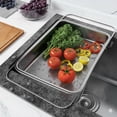 thumbnail interactive-video image 1 of TRBCREATION  Large  Adjustable Over-the-Sink Expandable Dish Drying Rack with Stainless Steel Drain Basket, Telescopic Space-Saving Kitchen Organizer for Fruits & Vegetables, 1 of 11