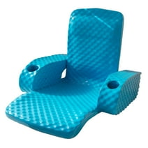 TRC Recreation Baja Folding Chair Swimming Pool Float Armchair, Marina Blue